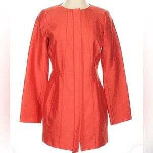 Banana Republic Coral Satin Structured Zip Jacket Size XL